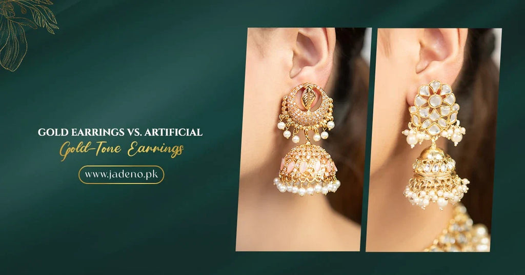 Gold Earrings vs. Artificial Gold-Tone Earrings